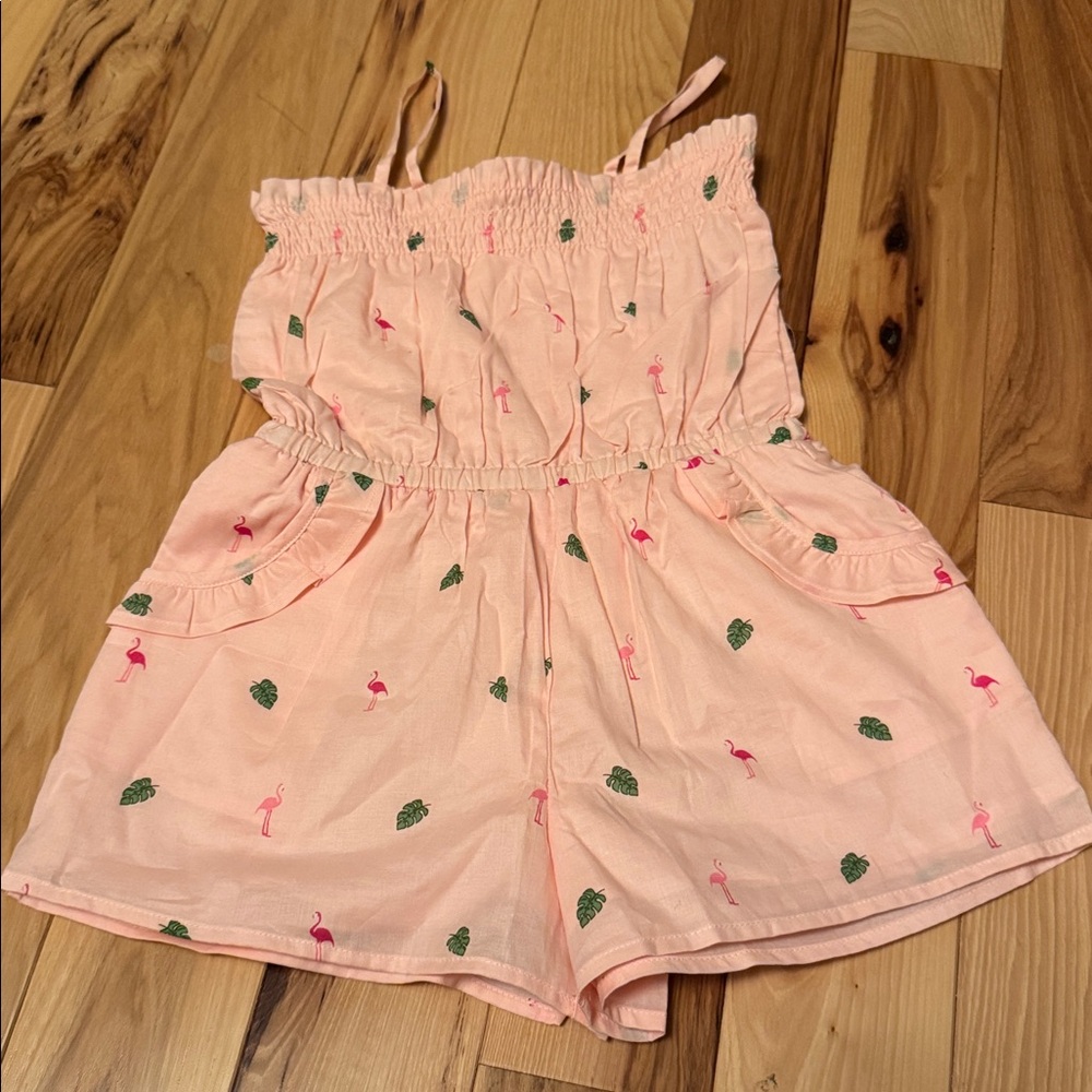 Janie and Jack Pink Smocked Romper, sz 3T